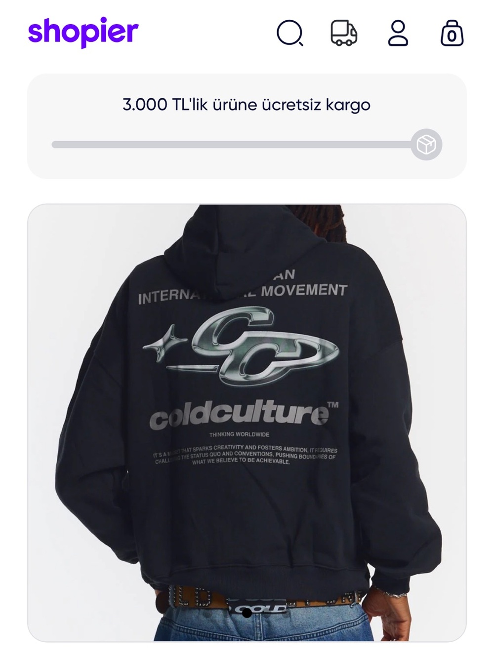 ColdCulture Black Logo Graphic Hoodie